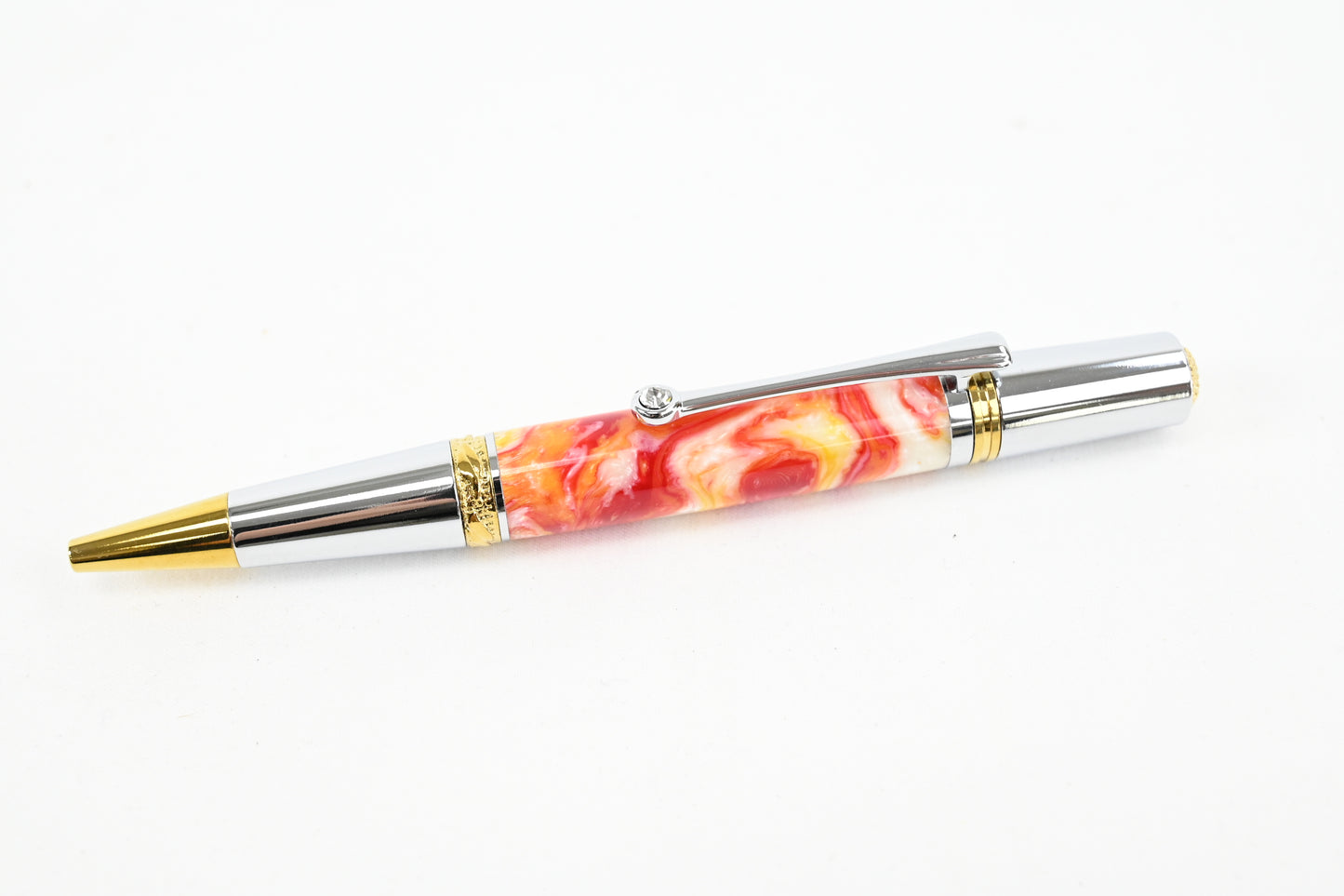 Majestic Squire w/ Red, Orange, Yellow, and White Swirled Blank